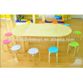 2015 neue Design Massivholz Möbel Set Vorschule Tisch und Stühle zum Verkauf